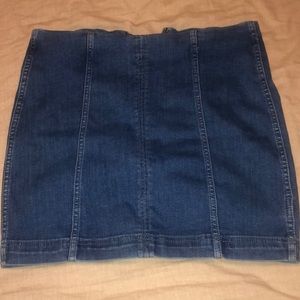Free People Denim A-Line Skirt